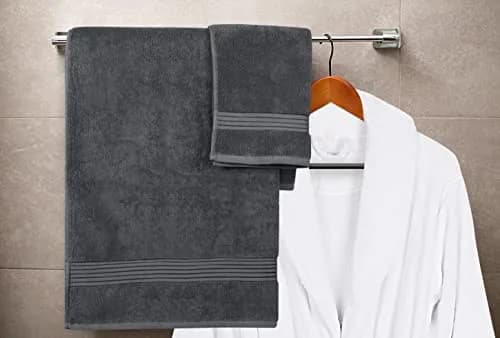 Utopia Towels 8 Piece Premium Towel Set, Grey | 2 Bath 2 Hand 4 Washcloths, 500 GSM, Super Soft & Absorbent thumbnail 6
