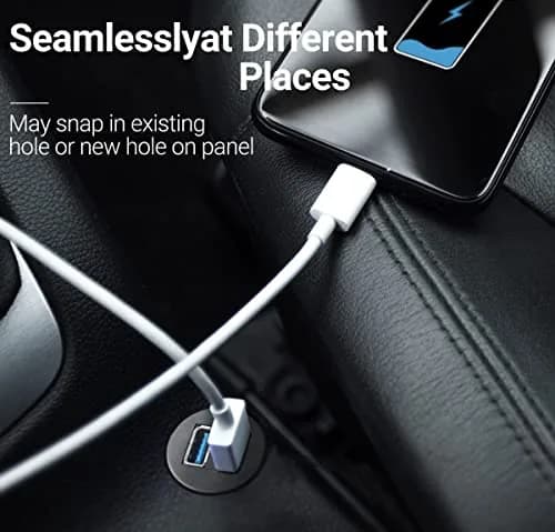 ICESPRING Dual USB 3.0 Flush Mount Extension Cable 0.91m (3 Feet) | High-Speed Data Transfer for Vehicles thumbnail 3