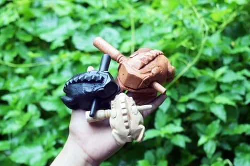WADSUWAN SHOP Wooden Frog Guiro Set 3 Sizes (4", 3", 2.75") | Authentic World Percussion thumbnail 9
