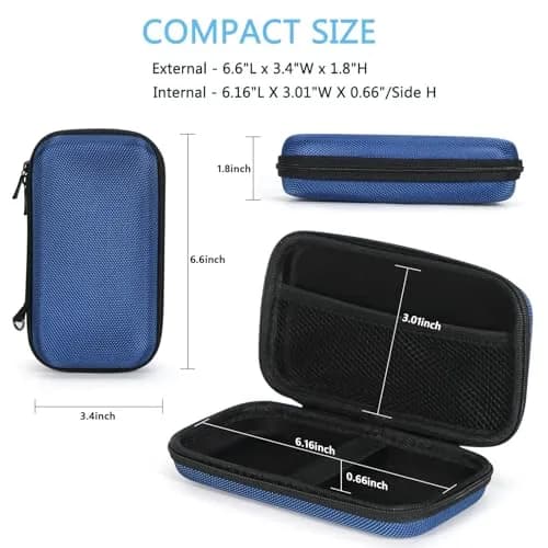 GLCON Small Carrying Bag for GPS Hard Drive | Portable EVA Protection Case with Mesh Pocket thumbnail 2