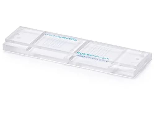 Eggzamin McMaster Method Microscope Slide for Fecal Egg Counts (FEC), Double Chamber Counting Slide for Livestock and Veterinary Use, Blue Grid Lines, 2.3cm x 7.6cm thumbnail 1