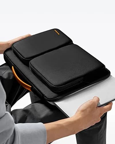 tomtoc 360 Protective Laptop Sleeve for 2026 14-inch MacBook Pro M5/M4/M3/M2 Pro/Max A3426 A3434 A3401 13.5-14.4 Inch Surface Laptop 7/6/5/Studio 2/1, Water-Resistant Carrying Case thumbnail 8