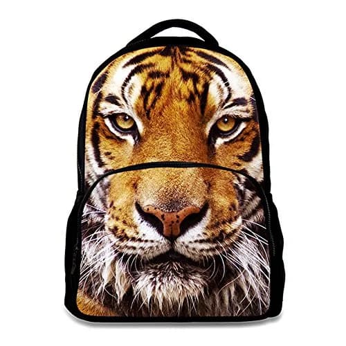 ENDUO DESIGN 17 Inch Tiger Backpack School Bag for Man/Kid/Woman | Water-Resistant, Lightweight & Stylish thumbnail 1