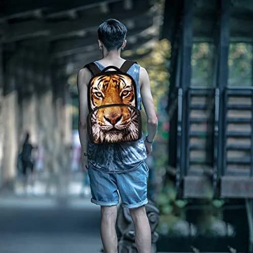ENDUO DESIGN 17 Inch Tiger Backpack School Bag for Man/Kid/Woman | Water-Resistant, Lightweight & Stylish thumbnail 2