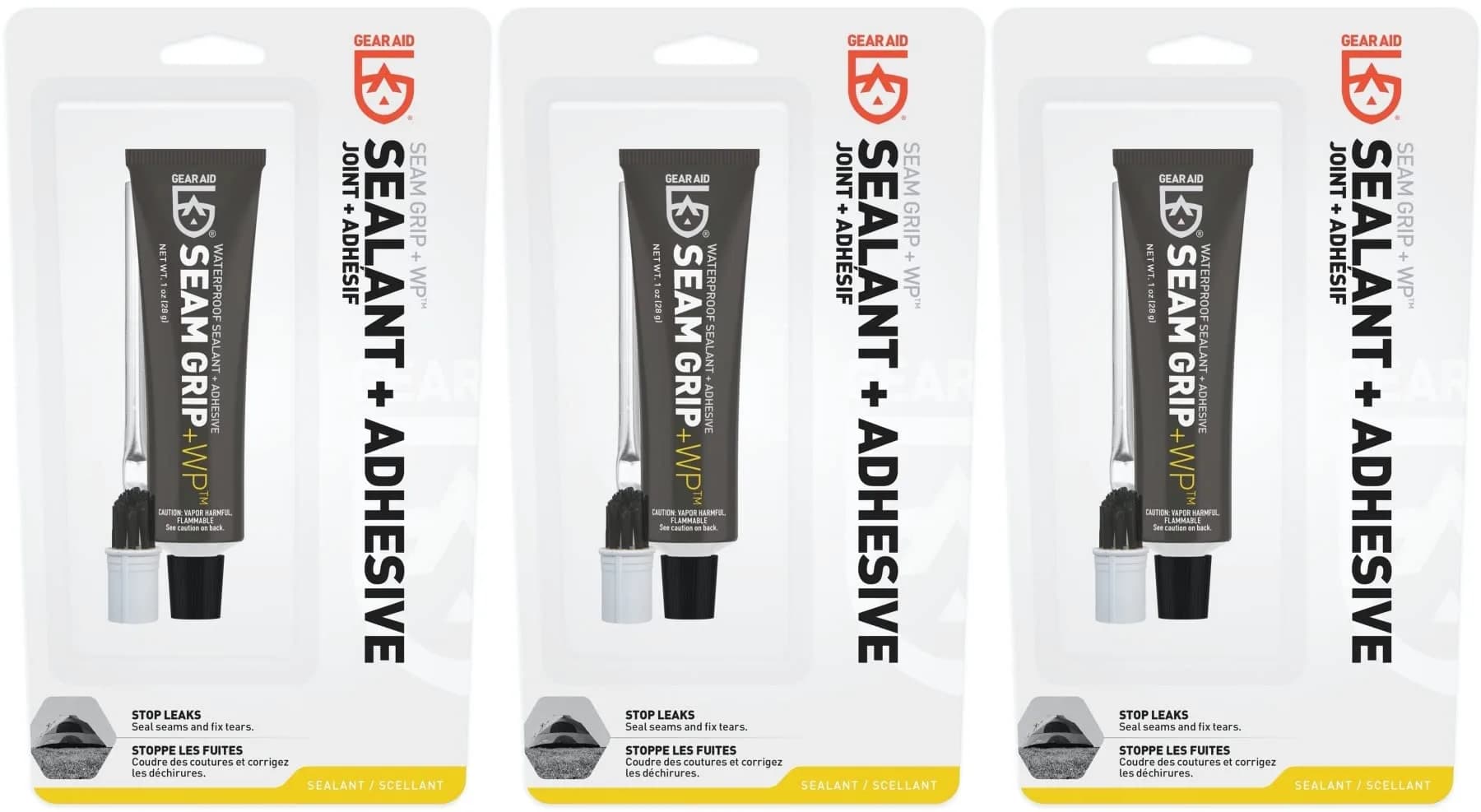 GEAR AID Seam Grip Sealer & Adhesive 1 oz (30ml) Waterproofing Repair Kit | Seals 12ft Seams - main product image