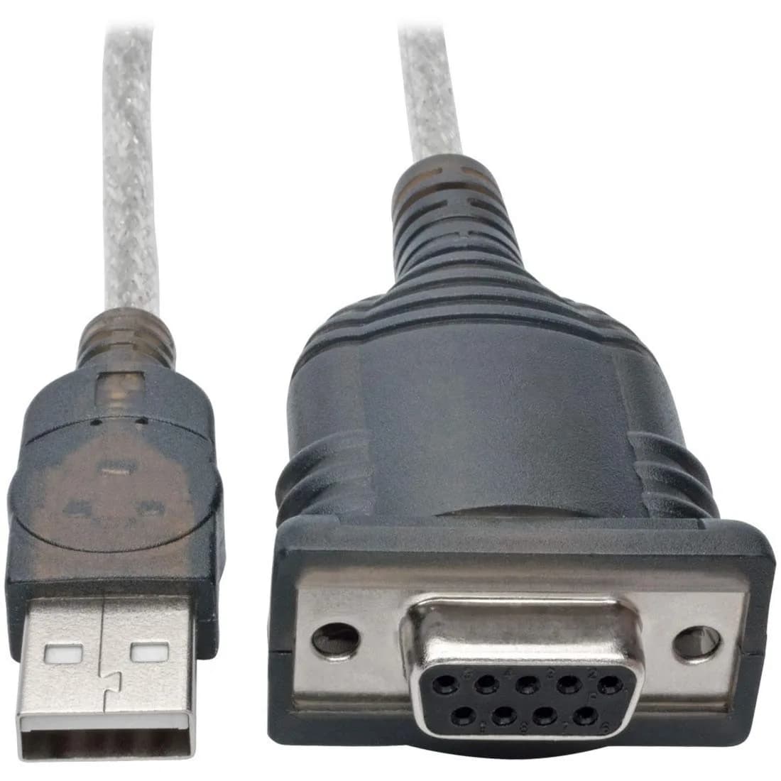 Tripp Lite 18in (45.72cm) USB to Null Modem Serial Adapter Cable FTDI w/COM Retention M/F — 18-Inch