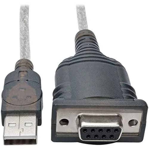 Tripp Lite 18in (45.72cm) USB to Null Modem Serial Adapter Cable FTDI w/COM Retention M/F thumbnail 1