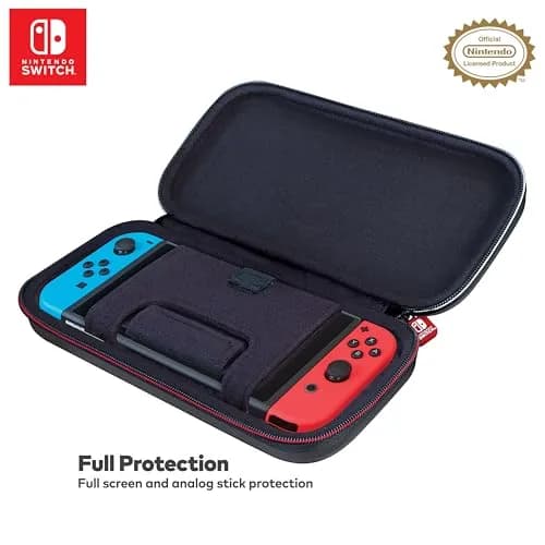 Game Traveler Deluxe Licensed Travel Case for Nintendo Switch OLED, Switch & Lite | Black Ballistic Nylon with Stand & 8 Game Slots thumbnail 4