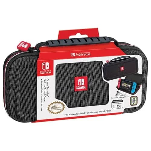 Game Traveler Deluxe Licensed Travel Case for Nintendo Switch OLED, Switch & Lite | Black Ballistic Nylon with Stand & 8 Game Slots thumbnail 8