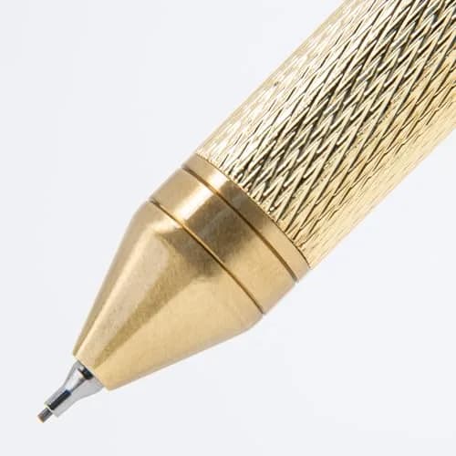Monteverde Quadro 4-in-1 Multifunction Pen - Brass Finish - 0.5mm Pencil & 3 Ballpoint Refills | Solid Brass Barrel with Knurled Grip thumbnail 7