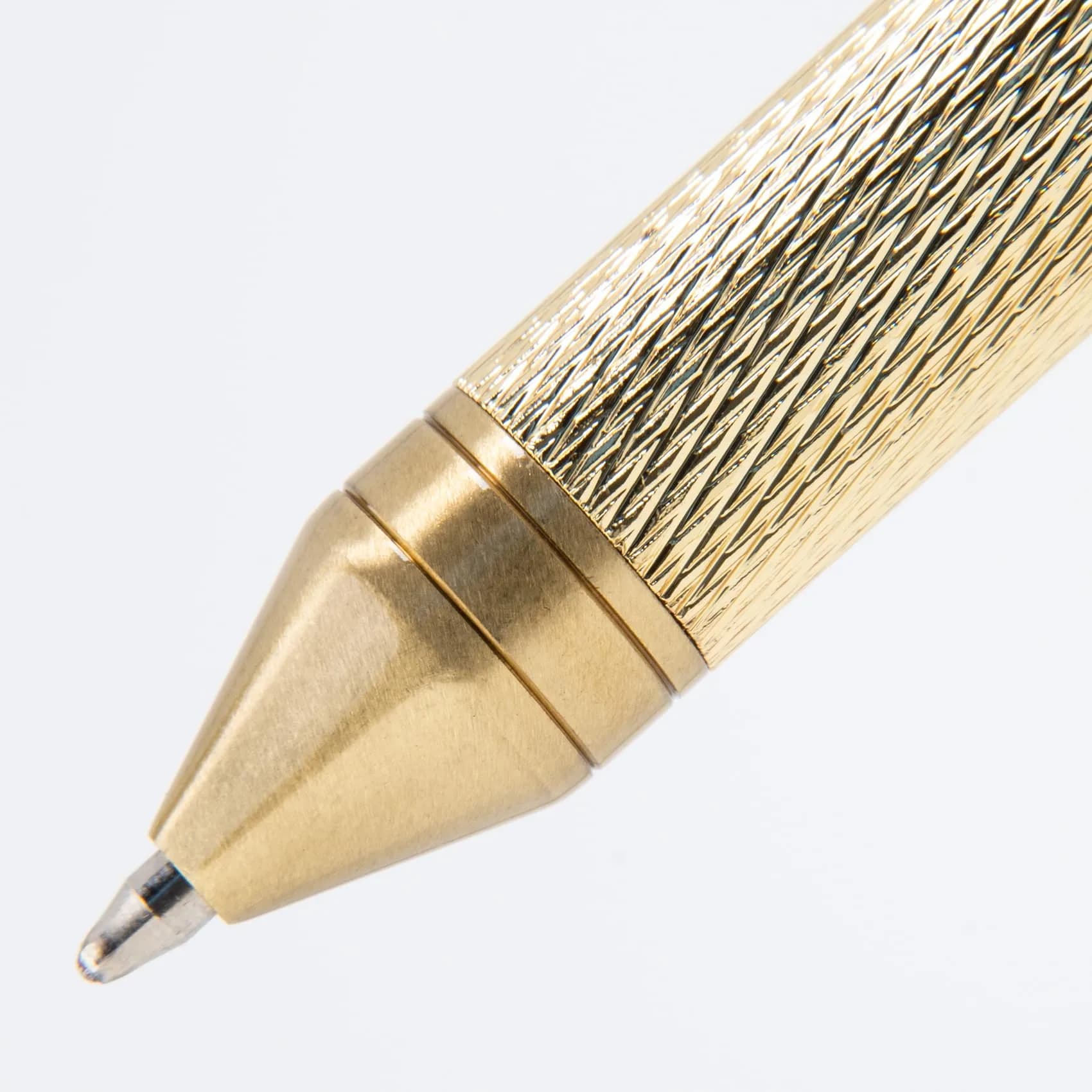 Monteverde Quadro 4-in-1 Multifunction Pen - Brass Finish - 0.5mm Pencil & 3 Ballpoint Refills | Solid Brass Barrel with Knurled Grip - view 8