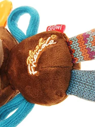 Gigwi Dog Toy Plush Friends Puffy Animal Monkey | Soft, Durable & Easy to Hold (24cm) thumbnail 6