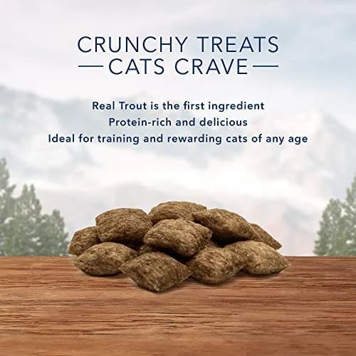 Blue Buffalo Wilderness Tasty Trout Crunchy Cat Treats 2 oz (Pack of 12) | High Protein Grain-Free Cat Snacks thumbnail 3