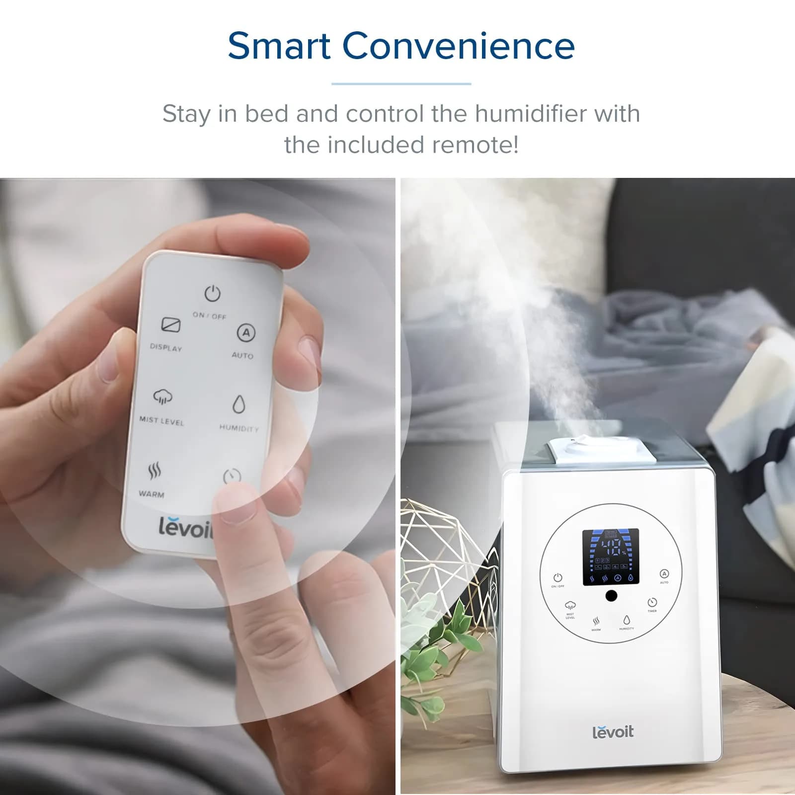 Levoit Hybrid Ultrasonic Humidifier 6L (0.4 Gallons) | Warm & Cool Mist for Large Rooms up to 753 sq ft - view 8