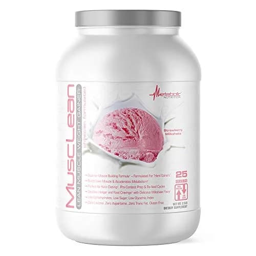 Metabolic Nutrition MuscLean Strawberry Milkshake Whey Protein Powder 1.13 kg (2.5 Pound) | Physician Formulated for Lean Muscle & Keto Diets thumbnail 1
