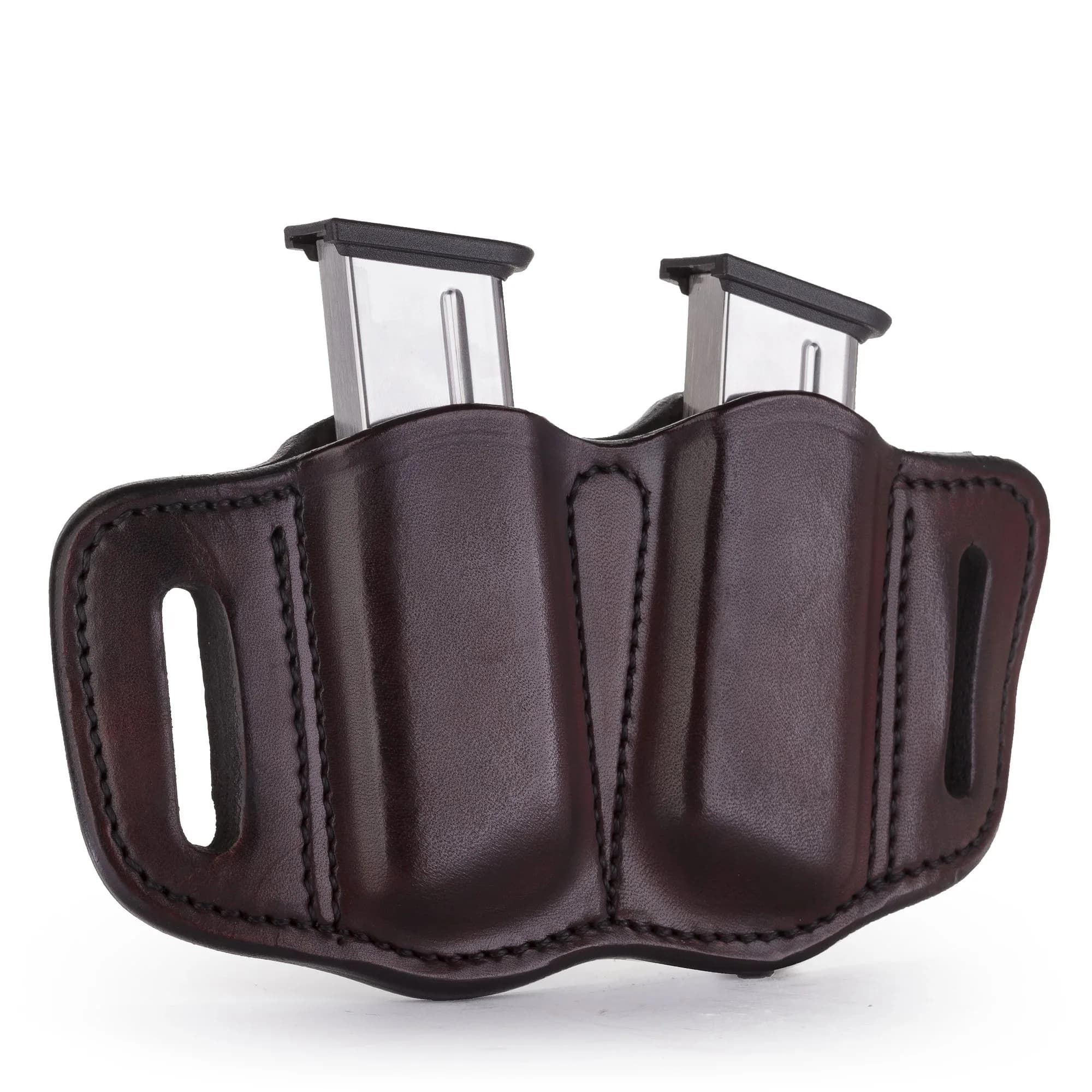 1791 Gunleather Double Mag Pouch, Single Stack 9mm | All American Leather Concealed Carry — Signature Brown