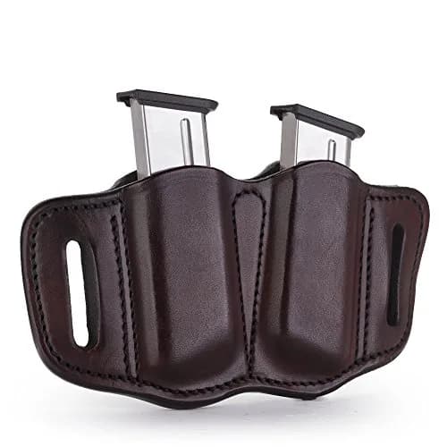 1791 Gunleather Double Mag Pouch, Single Stack 9mm | All American Leather Concealed Carry thumbnail 1