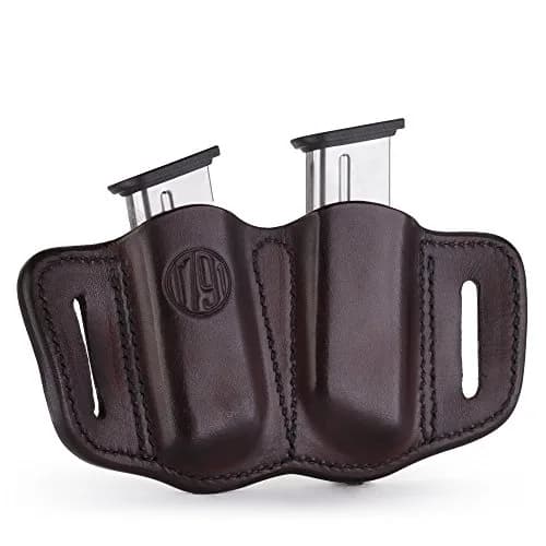 1791 Gunleather Double Mag Pouch, Single Stack 9mm | All American Leather Concealed Carry thumbnail 2