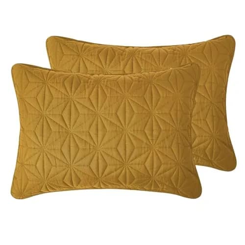 VCNY Home Kaleidoscope Quilt Set, King 3-Piece, Gold | Breathable Microfiber Comfort for Year-Round Use thumbnail 5