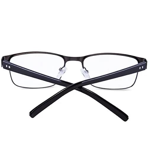 EYEGUARD Metal Deluxe Rectangular Reading Glasses 4.00 Diopters | Professional Look for Men thumbnail 6