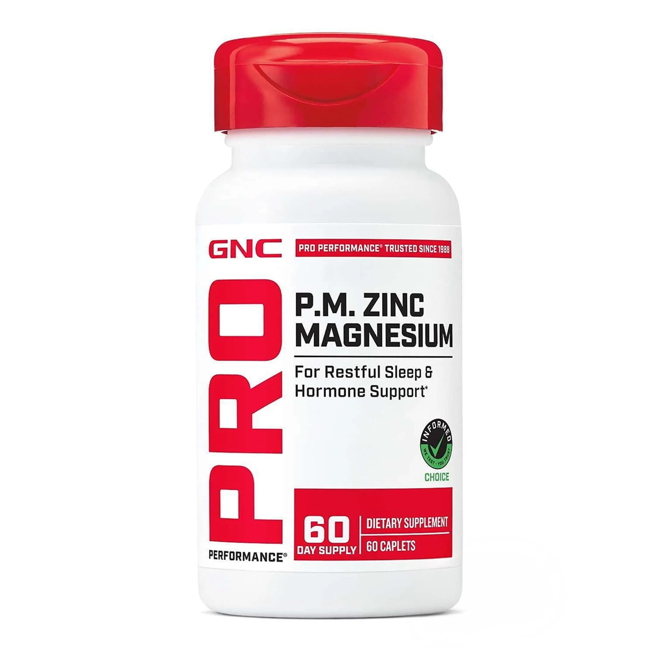 GNC Pro Performance Zinc Magnesium Tablets | 60 Count (180g) | Supports Sleep & Hormone Levels