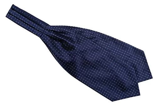 Secdtie Ascot Tie Blue Paisley Floral Silk 117cm | Elegant Formal & Casual Accessory thumbnail 1