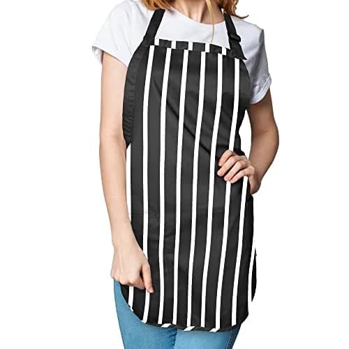 DALIX Apron Commercial Restaurant Bib 22" x 30" | Poly Cotton Kitchen Apron with 2 Pockets thumbnail 5