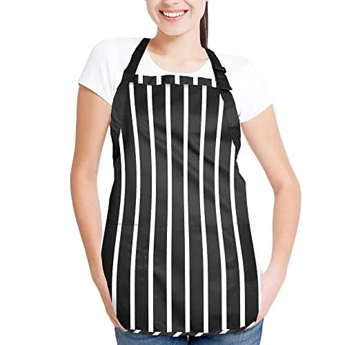DALIX Apron Commercial Restaurant Bib 22" x 30" | Poly Cotton Kitchen Apron with 2 Pockets thumbnail 4