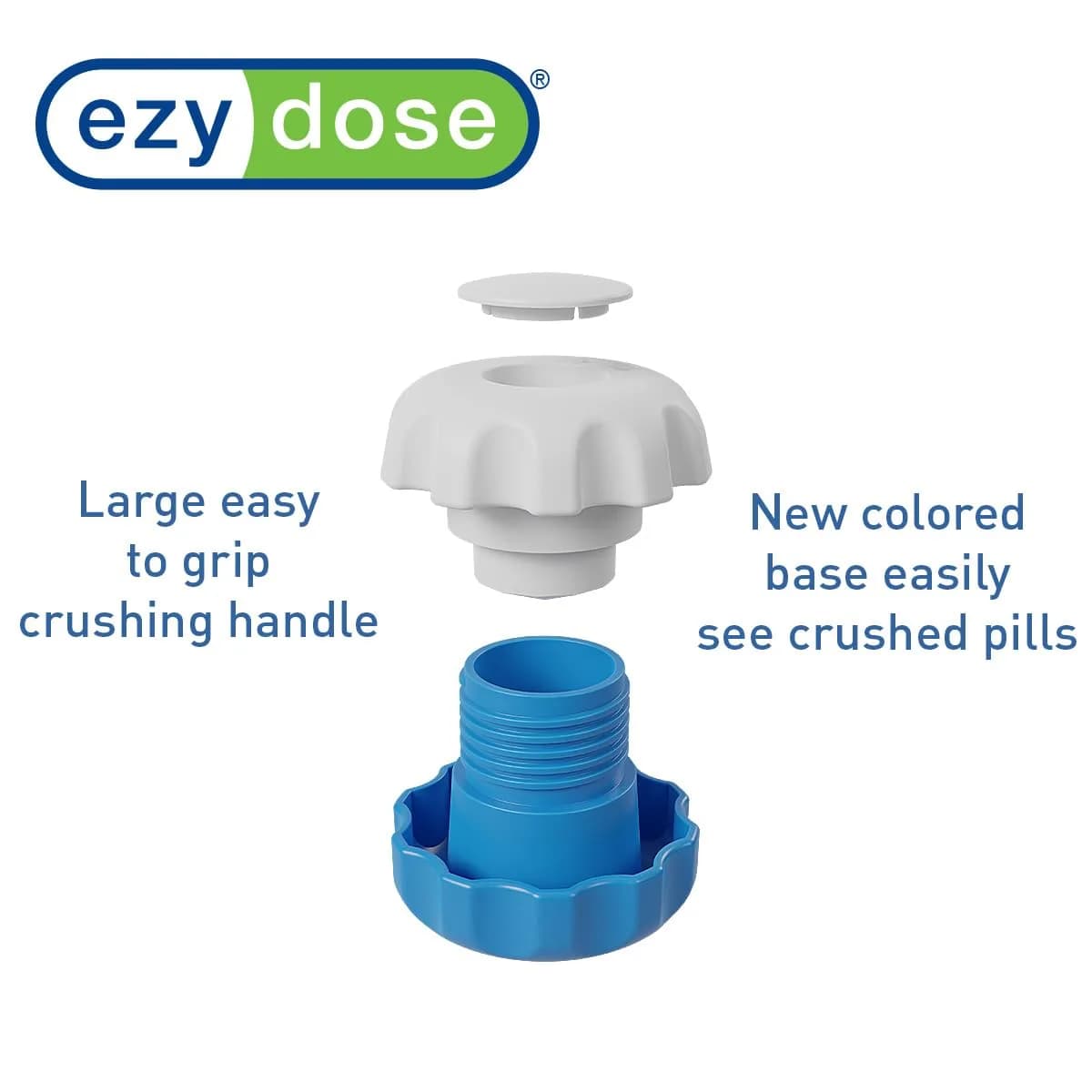 EZY DOSE Large Pill Crusher & Tablet Grinder with Storage Compartment, Blue | FDA Approved, Doctor Recommended - view 2