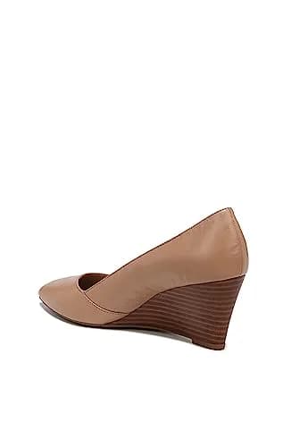 Franco Sarto Women's Frankie Pump, Cool Taupe Leather, 7 M | 2.5 inch wedge heel, slip-on style, eco-friendly lining thumbnail 6