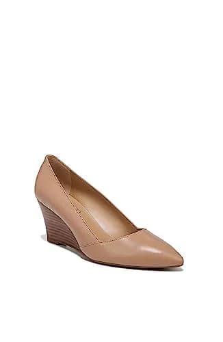 Franco Sarto Women's Frankie Pump, Cool Taupe Leather, 7 M | 2.5 inch wedge heel, slip-on style, eco-friendly lining thumbnail 5