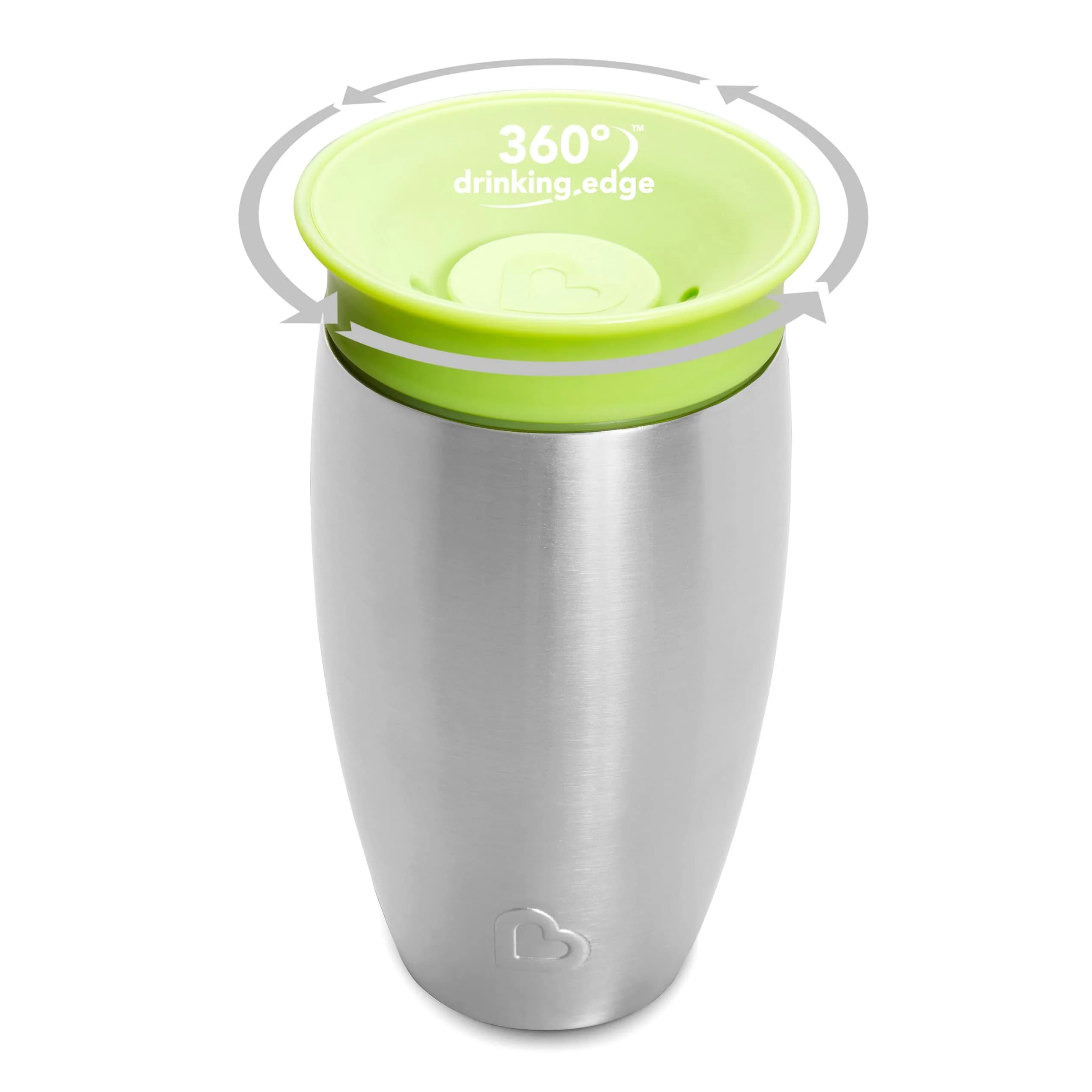 Munchkin Stainless Steel Miracle 360 Sippy Cup 296ml (10 Ounce) | Spill Proof & Insulated for Toddlers 12+ Months - view 2