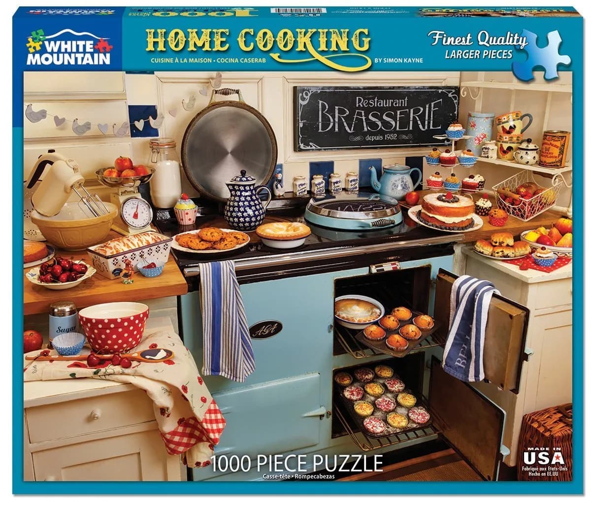 White Mountain Puzzles Home Cooking 1000 Piece Jigsaw Puzzle | Educational Puzzle for Kids 3-6 - main product image