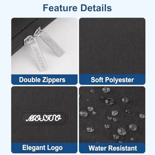 MOSISO Laptop Case 15 inch | Slim, Water-Resistant Sleeve with Pocket & Shock Absorption thumbnail 4