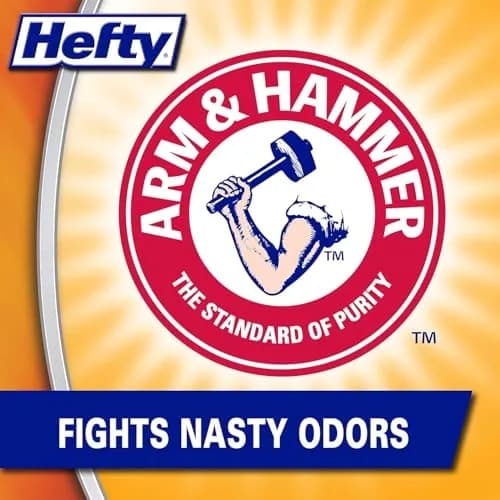 Hefty Small Trash Bags, Flap Tie, Lavender & Sweet Vanilla Scent, 4 Gallon, 26 Count | Odor Neutralizing Kitchen Bags thumbnail 6