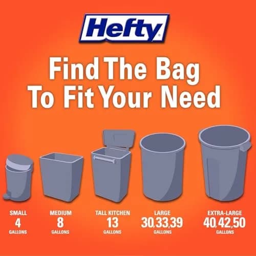 Hefty Small Trash Bags, Flap Tie, Lavender & Sweet Vanilla Scent, 4 Gallon, 26 Count | Odor Neutralizing Kitchen Bags thumbnail 8