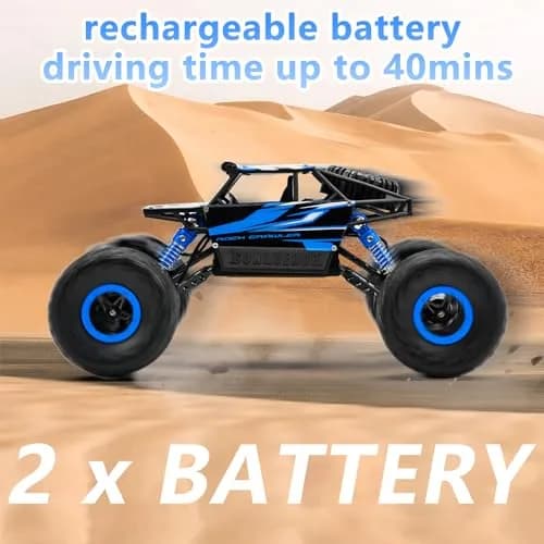 Cheerwing Rock Crawler 1:18 Scale 4WD Remote Control Car 270mm x 160mm x 130mm | Off-Road RC Monster Truck with 2 Batteries thumbnail 2