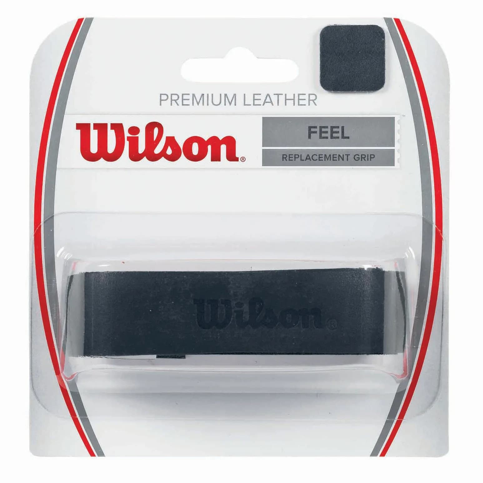 WILSON Leather Tennis Grip - Black, One Size | Premium Calfskin Feel - main product image