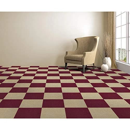 Achim Nexus Burgundy 12x12 Self Adhesive Carpet Floor Tile 12 Tiles (12 sq ft) | Easy DIY Installation for Home & Office thumbnail 4