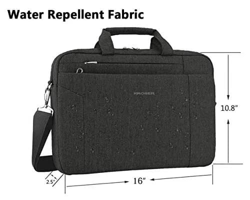 KROSER 15.6 Inch Laptop Briefcase | Waterproof, TSA Friendly, Lightweight & Stylish thumbnail 4