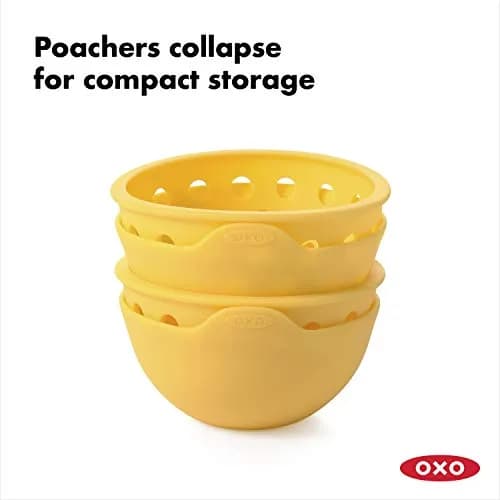 OXO Good Grips 2 Piece Silicone Egg Poaching Set | Perfect Poached Eggs Made Easy thumbnail 7