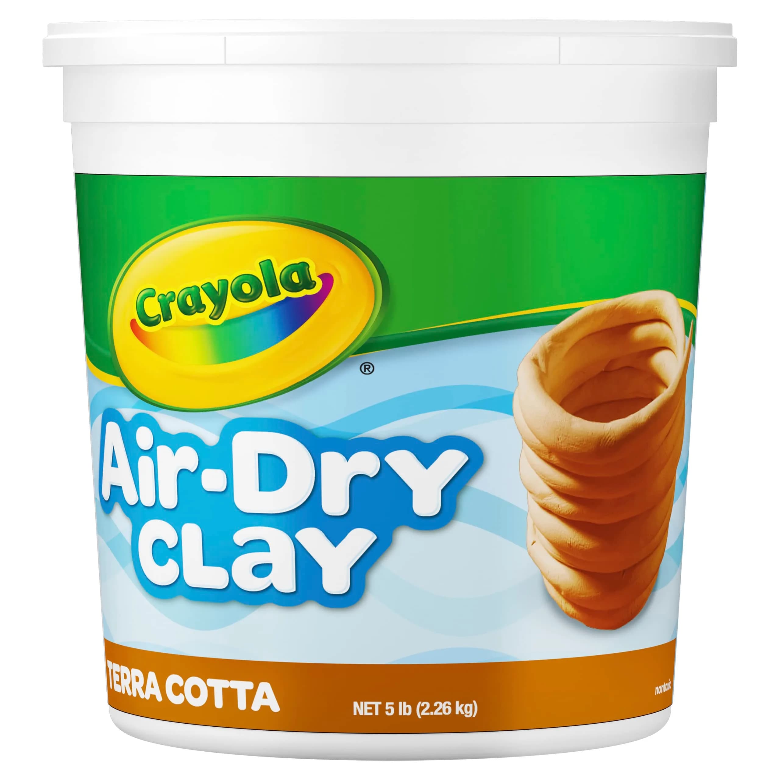 Crayola Air Dry Clay for Kids (5 lb / 2.27 kg), Reusable Bucket of Terra Cotta Clay for Sculpting | Non-Toxic Arts and Crafts Supplies - view 3