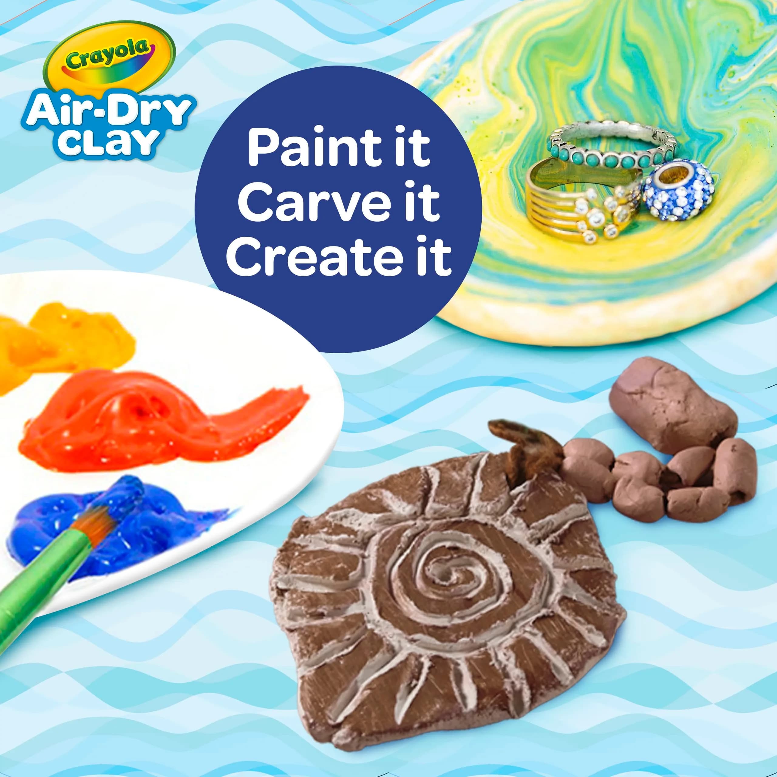 Crayola Air Dry Clay for Kids (5 lb / 2.27 kg), Reusable Bucket of Terra Cotta Clay for Sculpting | Non-Toxic Arts and Crafts Supplies - view 6