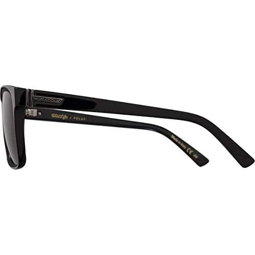 VonZipper Levee Sunglasses Black Gloss Frame / Wildlife Vintage Grey Polarized Lenses | Impact-Resistant Italy-Made thumbnail 2