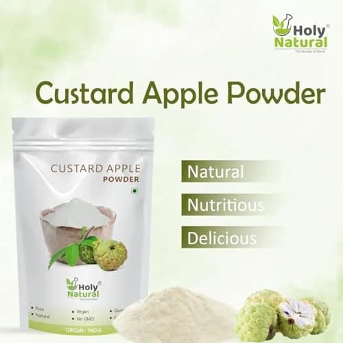 Holy Natural Custard Apple Powder 200g (7.05 Oz) | Organic Fruit Powder for Baking & Smoothies thumbnail 3