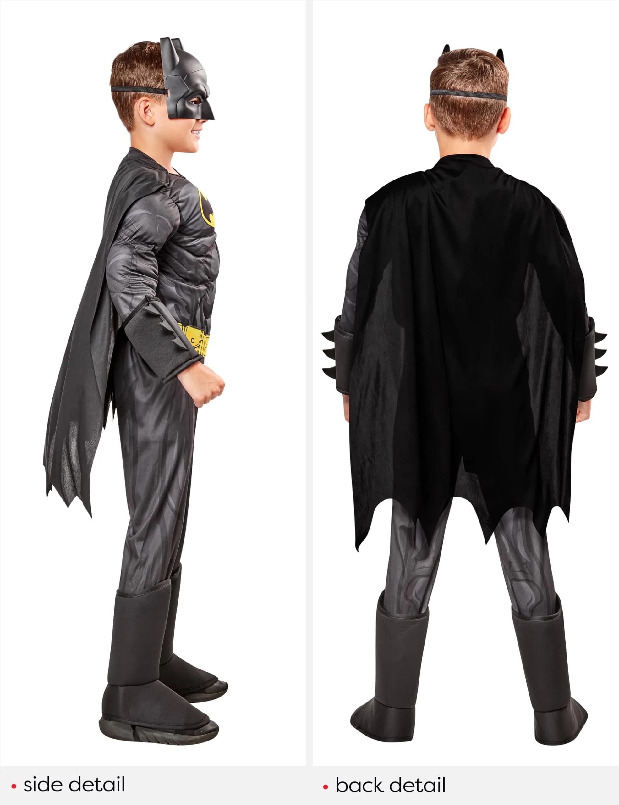 Rubies DC Comics Batman Deluxe Muscle Chest Costume for Kids, Boys Small (4-6 Years) | Officially Licensed Superhero Outfit - view 2