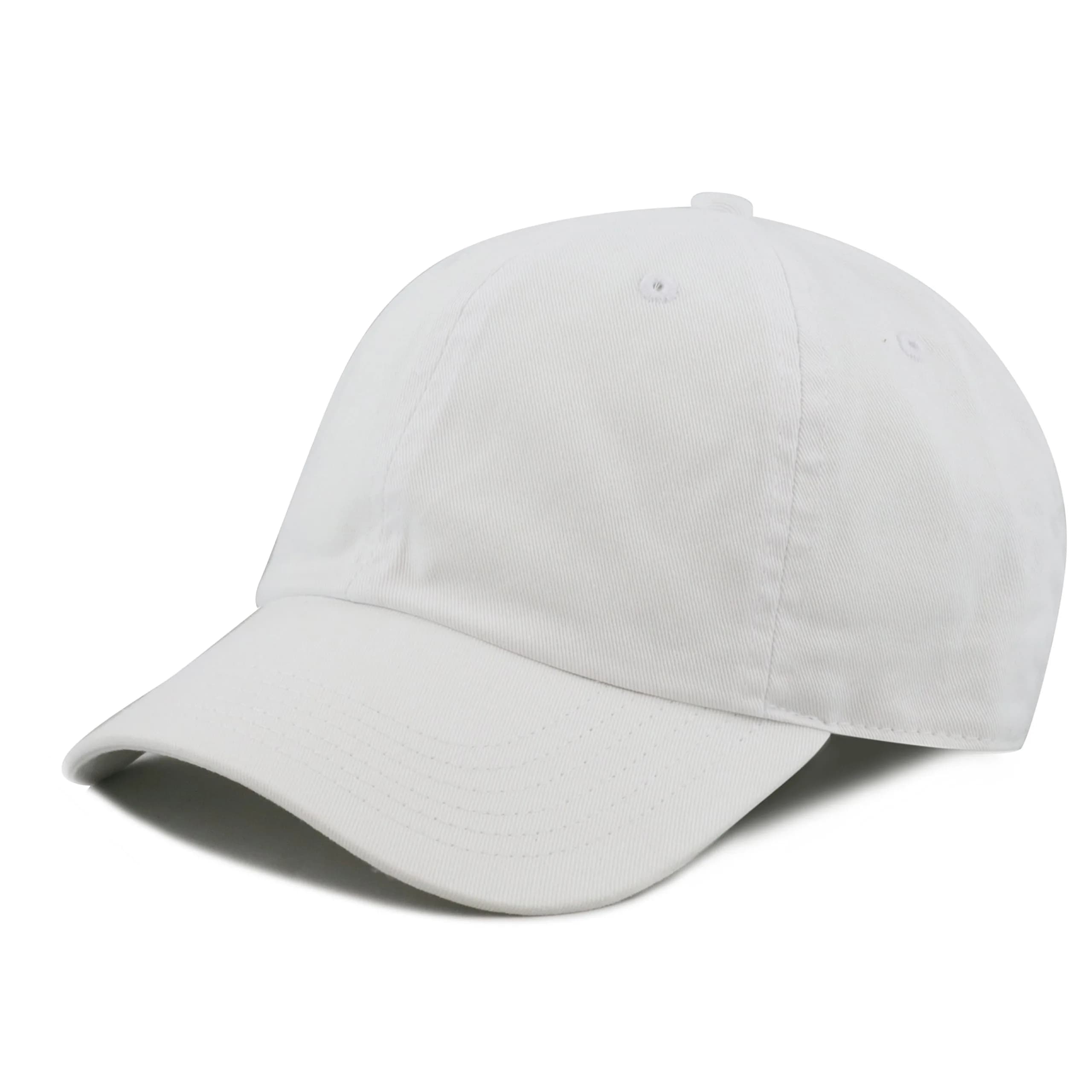 The Hat Depot Kids Washed Low Profile Cotton Baseball Cap | Burgundy, 2-5 yrs — White