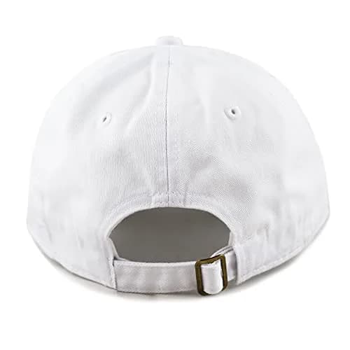 The Hat Depot Kids Washed Low Profile Cotton Baseball Cap | White, 2-5 Years thumbnail 4