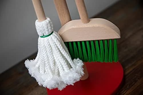 G & F Products Kids Wooden Cleaning Set 6 Pieces | Pretend-Play Housekeeping Toy for Toddlers & Kids, Multicolor thumbnail 7