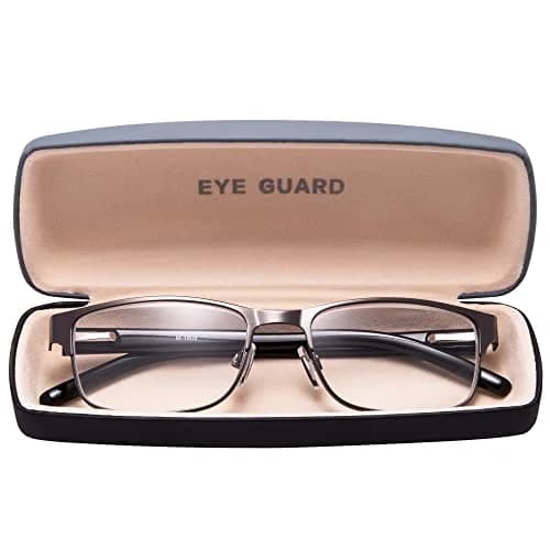 EYEGUARD Metal Deluxe Rectangular Reading Glasses 1.00 Diopter | Professional Look for Men thumbnail 3